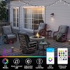 Bestier Outdoor Swivel Rocking Chair with LED Strip, Waterproof PE Rattan & 4" Anti-Slip Cushion for Garden, Deck, Patio, or Porch - 4 of 4