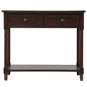 NicBex 35.43"Console Table with 2 Drawers and Open Shelf Modern Farmhouse Style Sofa Table Behind Couch,Suitable for Hallway,Living Room - 1 of 4