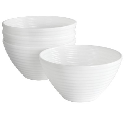 Gibson Ultra Patio 4 Piece Tempered Opal Glass Dessert Bowl Set In White :  Target