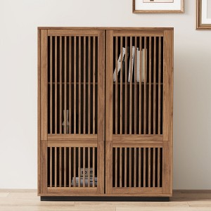 Gaoyangjiaju 47.51 Inch Wooden Storage Cabinet with Slatted Doors for Home - 1 of 4