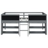 CAVINAS Twin Size Loft Bed with Storage Shelves & Blackboard/ Trundle,Wooden Bunk Bed Frame for Kids Room,Bedroom - 3 of 4