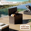 Outdoor Storage Box, Lockable Resin Deck Box Indoor and Outdoor Use, Waterproof Patio Deck Storage Box for Package - 4 of 4