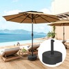 Outsunny Patio Umbrella Base Holder, Outdoor Umbrella Stand Base, Filled Up to 44lbs with Stand or 40lbs with Water for Garden, Poolside - 3 of 4