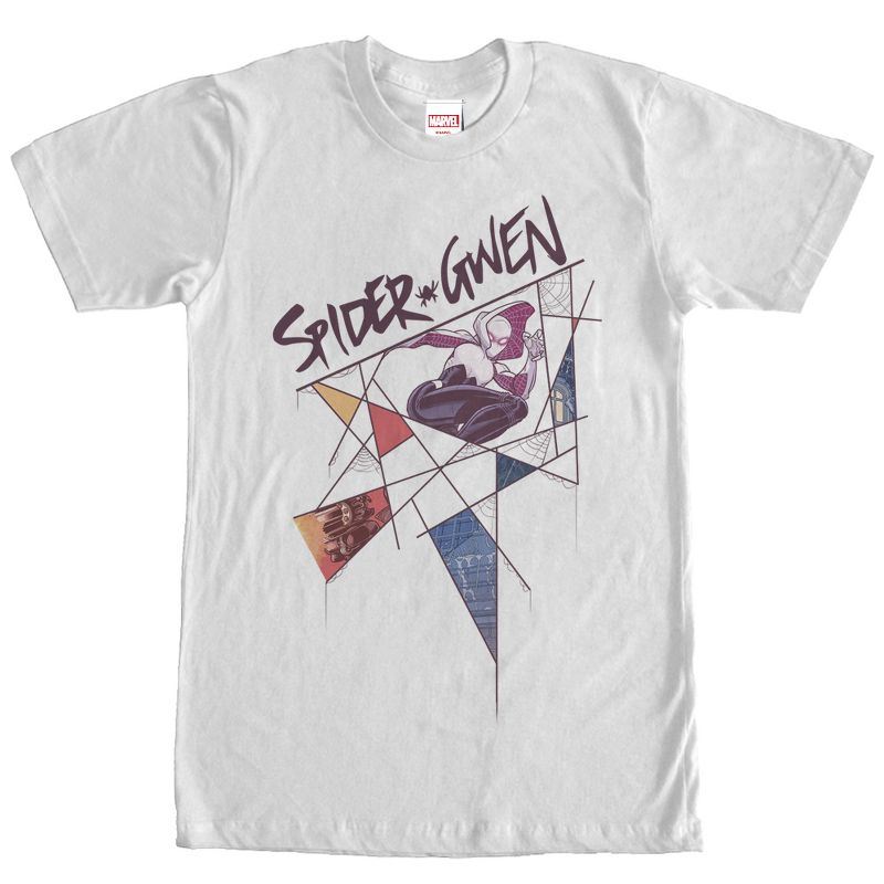 Men's Marvel Spider Gwen Geometric Web T-Shirt, 1 of 5