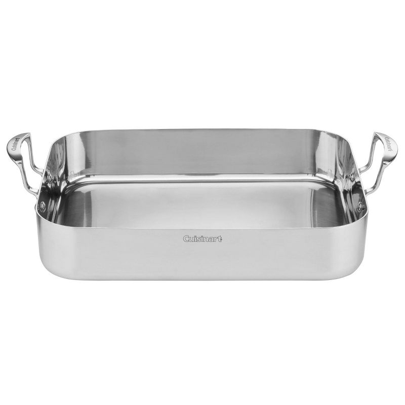 Cuisinart MultiClad Pro 16&#34; Tri-Ply Stainless Steel Roasting Pan &#38; Stainless Rack - MCP117-16BR, 5 of 7