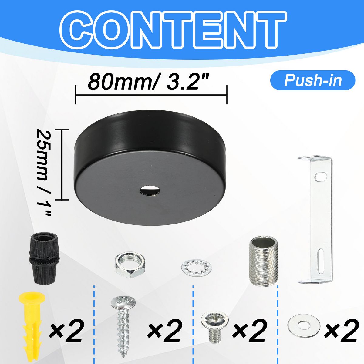 Unique Bargains Iron Lamp Base Circular Light Stand for Home Decor Version B - thumbnail 8