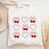 City Creek Prints Ruffle Heart Coquette Chart Canvas Tote Bag - 15x16 - Natural - 2 of 2