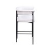 Meridian Furniture,Malin Cream Linen Textured Fabric Counter Stool, Set of 2 - 3 of 4