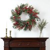 HomeRoots 25" Green And Red Artificial Pine Berries And Ornaments Christmas Wreath - 2 of 4