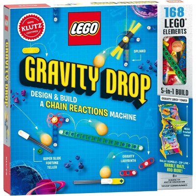 Klutz LEGO Gravity Drop Activity Kit, 168 Bricks & 6 Balls, Tower Height 18″, Ages 8 and Up