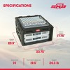 SKB Roto Rack/Mixer Console, 10U Slanted Rackmount on top, 4U Rackmount in Front with Steel Threaded Rails, Hard Lid and Doors and Side Access Ports - 3 of 4