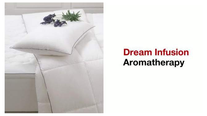 Lavender Infused Microfiber Bed Pillow - Dream Infusion, 2 of 5, play video