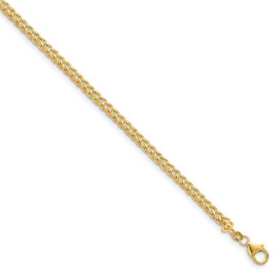 Black Bow Jewelry 3.7mm 14k Yellow Gold Solid Franco Chain Necklace