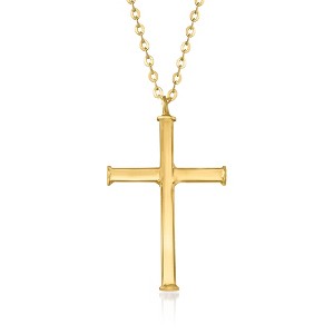 Ross-Simons Italian Cross Necklace in 14kt Yellow Gold - 1 of 4