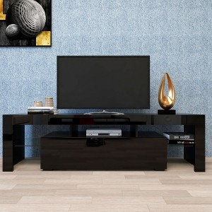 NicBex TV Stand Modern Entertainment Center with LED Light Media Console with Storage for Living Room, Bedroom - 1 of 4