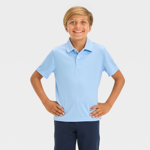 Boys light blue polo best sale