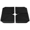Outsunny 4 Pieces Patio Umbrella Base, Outdoor Cantilever Offset Umbrella Weights w/ U-Locking, 123 lb. Capacity Water or 158 lb. Capacity Sand, Black - 4 of 4
