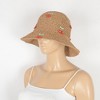 Anna-Kaci Women's Straw Bucket Hat with Cherry Embellishments - 4 of 4