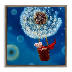 Stupell Industries Dandelion Hot Air Balloon Mouse, 18" x 18" - 1 of 4