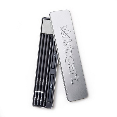 KINGART Sketch & Draw Tin Set, 8 pc