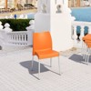Vita Resin Outdoor Patio Dining Chair in Orange - Set of 2 - Compamia - 4 of 4