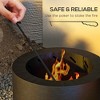 CAVINAS 19" Fire Pit with Poker Outdoor Grill Durable Outside Grills Outdoor Cooking for Outdoor Grilling and Travel - 2 of 4