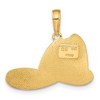 Black Bow Jewelry 14k Yellow Gold Large Fire Dept. Hat Pendant - 3 of 4