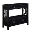 FURNIinspire Console Tables Farmhouse Wood Console Table, Entry Sofa Table with Drawer, Console Table for Entryway, Black, 12.99"*36.02"*31.5" - 4 of 4