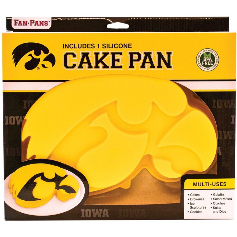 MasterPieces FanPans NCAA Iowa Hawkeyes Team Logo Silicone Cake Pan, 2 of 6