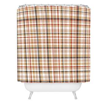 Neutral Weave Shower Curtain Brown - Deny Designs
