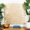 Wooden Starburst Abstract Carved Wall Decor with White Backing Gold - Olivia & May - image 2 of 4