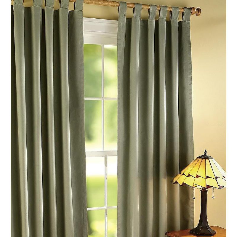 Plow & Hearth 95" L Thermalogic Energy Efficient Insulated Tab-Top Curtains, in Red, 2 of 3
