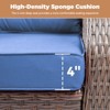 Buenhomino 9PCS Patio Furniture Set, Outdoor Wicker Sofa with Swivel Rocking Chairs Set of 4, Ottomans,Thick Cushions,Rattan Conversation Set - 4 of 4