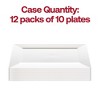 Smarty Had A Party 5.5" x 8.5" White Rectangular Plastic Dessert Plates - 120 pcs - 3 of 4