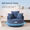 Racxily 360 Swivel Chair Accent Barrel Chair Swivel Round Upholstered Sofa Chair with 3 Removable Pillows for Living Room, Bedroom, Office and Hotel - 3 of 4