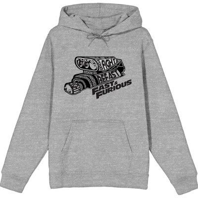 Grey hoodie cheap with print