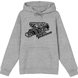 Fast & The Furious Franchise Graphic Print Design Men's Heather Grey Hoodie - 1 of 2