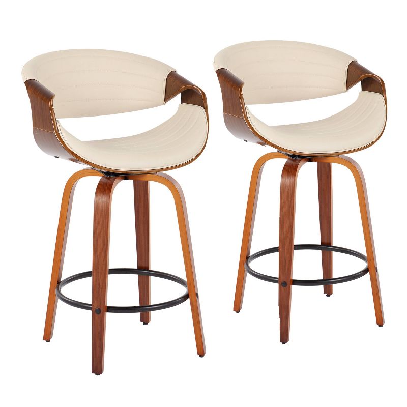 Set of 2 Symphony Upholstered Counter Height Barstools - Lumisource, 1 of 10