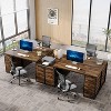 Tribesigns 63-inch Computer Desk with 8 Drawers, Industrial Office Desk with Reversible File Cabinet for Home Office, Rustic Brown - image 2 of 4