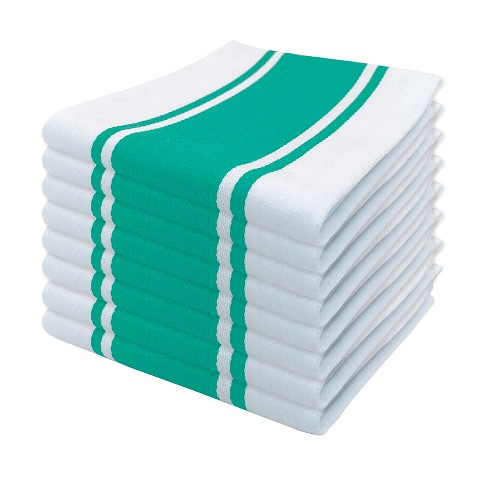 8 Pack] Premium Dish Towels for Kitchen, with Hanging Loop - Heavy