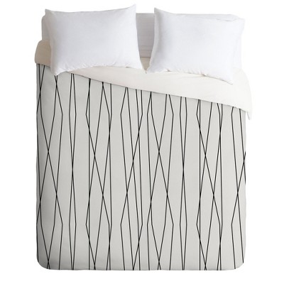 Heather Dutton Linear Cross Stone Duvet Set - Deny Designs