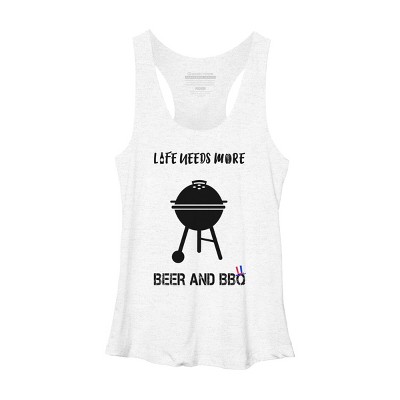 Women's Design By Humans July 4th Life Needs More BBQ By TeeShirtMadness Racerback Tank Top