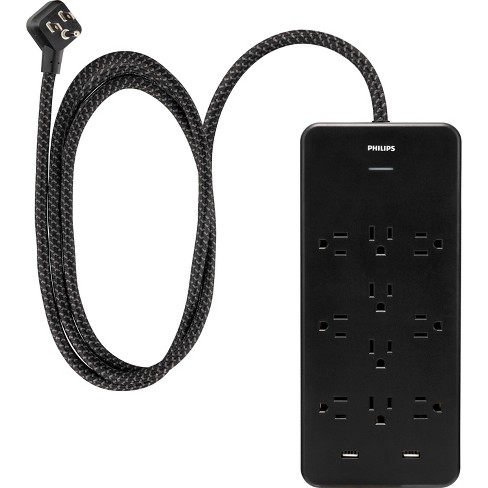 Philips 6-Outlet 4ft. WiFi Braided Extension Cord with Surge Protection