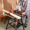 VEVOR Convertible Workstation, Dual-Function as Sawhorse/Workbench, Supports up to 1000 lbs, 7 Height Options, Durable Steel Frame, Black - 2 of 4