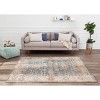 Floral Jute/Chenille Border Rug Blue/Ivory - 2 of 4