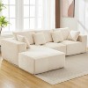 108" Sectional Couch Cloud Modular Modern L-Shaped Sofa with Chaise Lounge, Corduroy Fabric - 2 of 4