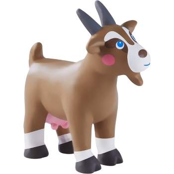 HABA Little Friends Goat - Chunky Plastic Farm Animal Toy Figure (3" Tall)
