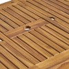 7-Piece Outdoor Acacia Wood Expandable Dining Set with Expandable Table and 6 Cushioned Chair, Umbrella Hole - 3 of 4