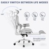Ergonomic Mesh Office Chair with Reclining Footrest, Adjustable 3D Armrests, Lumbar Support, High Back Computer Desk Chair Swivel - 4 of 4