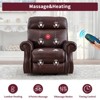 Bestier Genuine Leather Power Lift Recliner Chair with USB Port, Luxury Rocker Glider Recliners Sofa with Massage for Living Room Bedroom Home Theater - 3 of 4